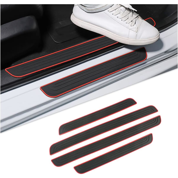 4 Pieces Door Sill Protection, Universal Auto Car Door Sill Protection, Ca