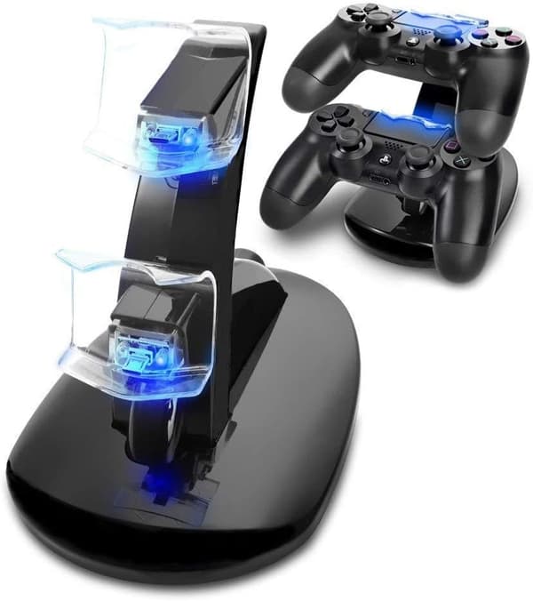 Dobbel USB-ladingstasjon for Playstation 4