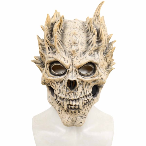 Halloween Horror Mask Freestanding Skull Headwear Skull Warrior Death