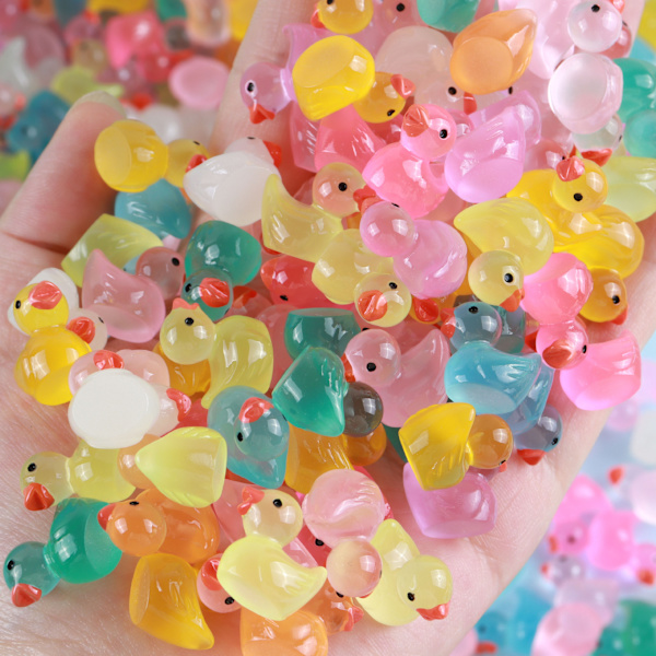 30 stk Glitter Mini Resin Ender Tiny Ender Miniatyrfigurer Søte Fargerike Mini And Ornament Ender Dekor for DIY