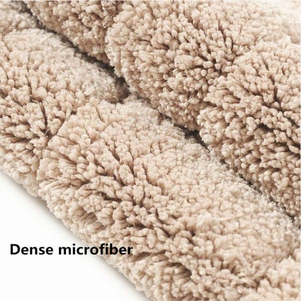 Halvmåneformet absorberende mikrofiber gulvmåtte (Lysebrun)