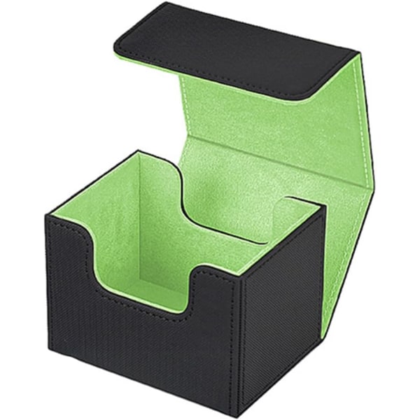 1 st Trading Card Deck Box Förvaring Samlarobjekt Spelkortsfodral Skyddsbehållare för 100+ kort Grön