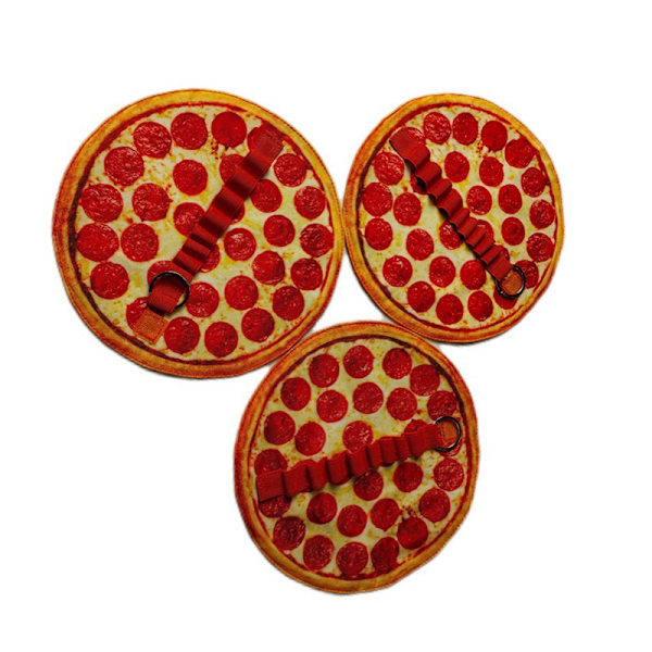 Pizza Pennfodral Väska Pung Pu Läder Rund Liten Kapacitet Pennfodral