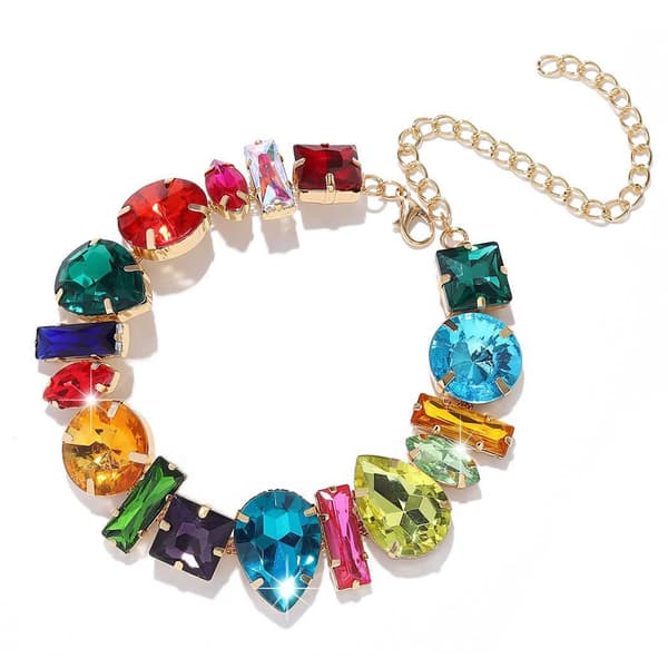 Rhinestone Choker -kimalteleva kristalliriipus - Statement Prom -kaulakoru