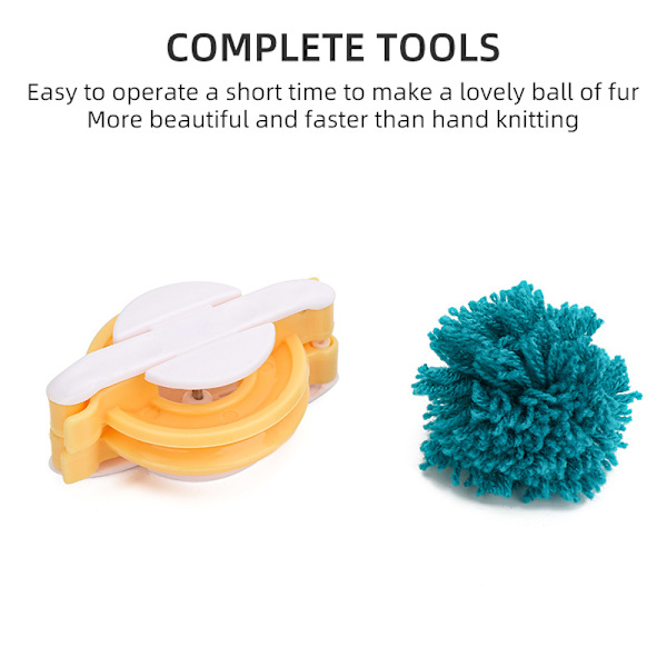 4 storlekar Pompom Maker Tool Set för Fluff Ball Weave DIY Ullgarn Knitt