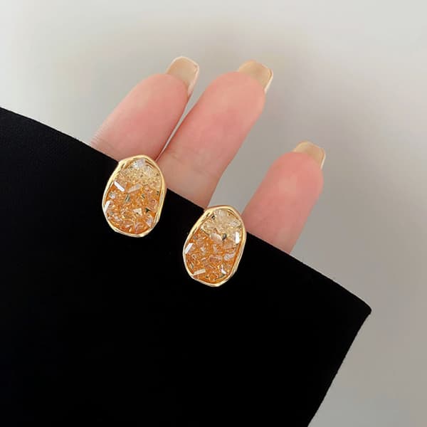 Moderne Rhinestone Statement Dangle Øreringe Store Farverige Krystal Ch