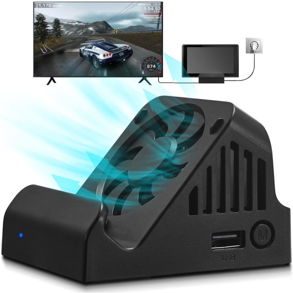 Switch-telakka, TV-projektion lataustelakka Switchille, jäähdytystuuletin Kompakti 4K HDMI-sovitin, kannettava Switch-latausteline, Switch-telakkaasema USB 3.0
