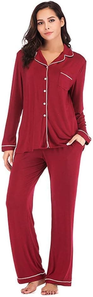 Dam Pyjamas Modal Set Dam Pyjamas Långärmad Set S Och Sommar