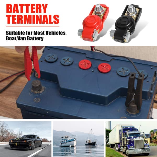 6 st bilbatteri terminal klämmor kopplingar snabbkoppling Batt