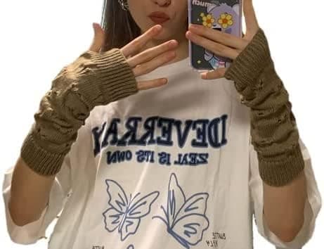 Handsker fe grunge tilbehør revet handsker hæklede handsker grunge cl