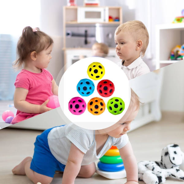 Avaruuspallot, erittäin korkealle pomppivat pallot, Pop Bouncing SpaceBall -kuminen pomppupallo, aistipallo parantaa käsi-silmä-koordinaatiota, urheilun harjoittelupallo, urheilun harjoittelupallo
