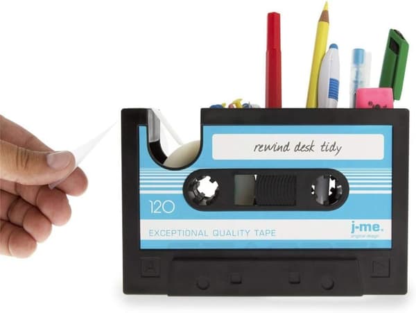 Cassettebånd Dispenser Penneholder, Multifunktion Retro Klæbebånd
