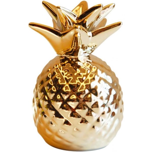Keramisk ananas Sparegris Pengespareboks Creative Gold Pineapple