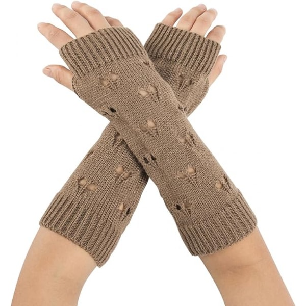 Womens Long Fingerless Gloves - Winter Arm Ripped Gloves Fairy Clothes