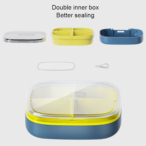 Bärbar pillerbox, bärbar pillerbox påfyllningsbox, fuktbeständig pillerförvaring