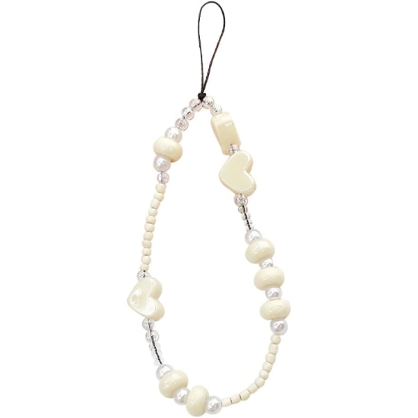 Mobiltelefon Chain Strap Pearl Heart Beads Phone case Charm Chain Bead