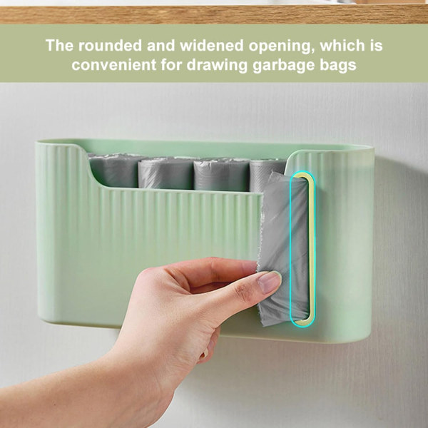 2pcs Wall Mounted Garbage Bag Organizer, Trash Bag Dispenser for Plast