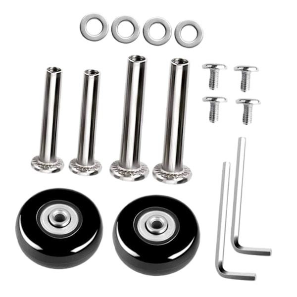 2 stk. kuffert hjul, egnet til 36 x 18 mm kuffert rep kit, bagagehjul stum til at rotere gummi vedligeholdelseshjul hjul tasker hjul