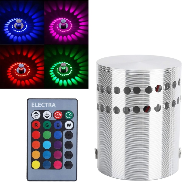 1 st Spiral LED-taklampa, 3W LED-vägglampa Låg energiförbrukning