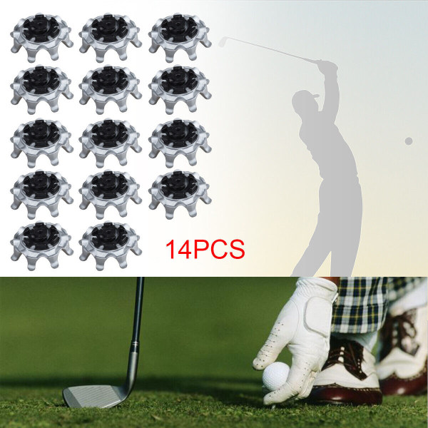 14 st Golfsko Spikes för Golfskor Premium Robust TPR Material Spik