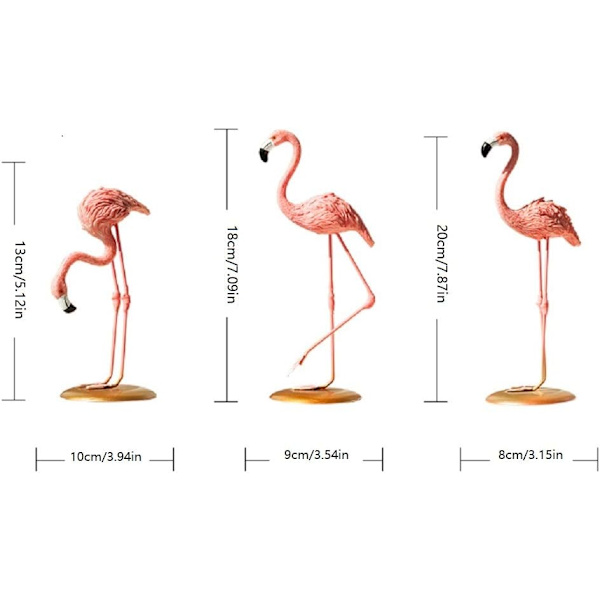 Rosa flamingo statyer i harts