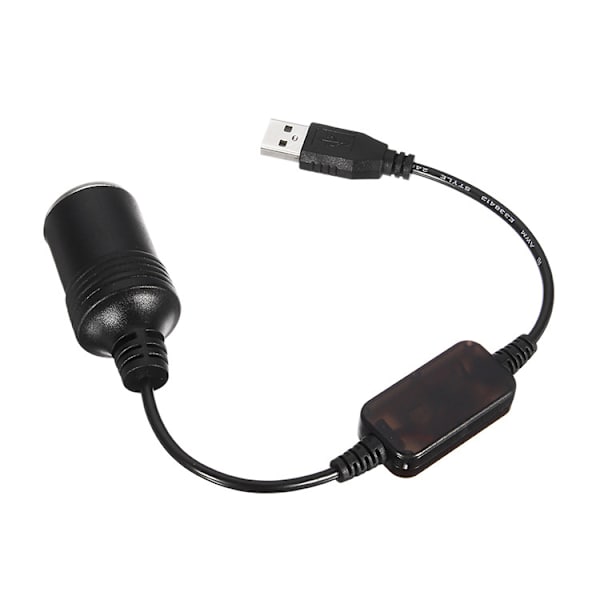 Cigarette Lighter Adapter Converter, USB-port til 12V Cigarette Lighter Socket Converter Adapter Kabel