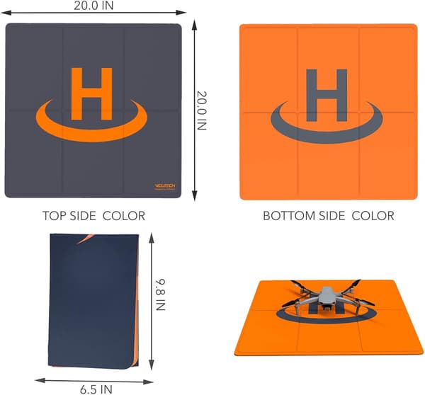 Drone Landing Pad Weighted 20 tommer (50 cm) til DJI Mini 3 Pro Tilbehør