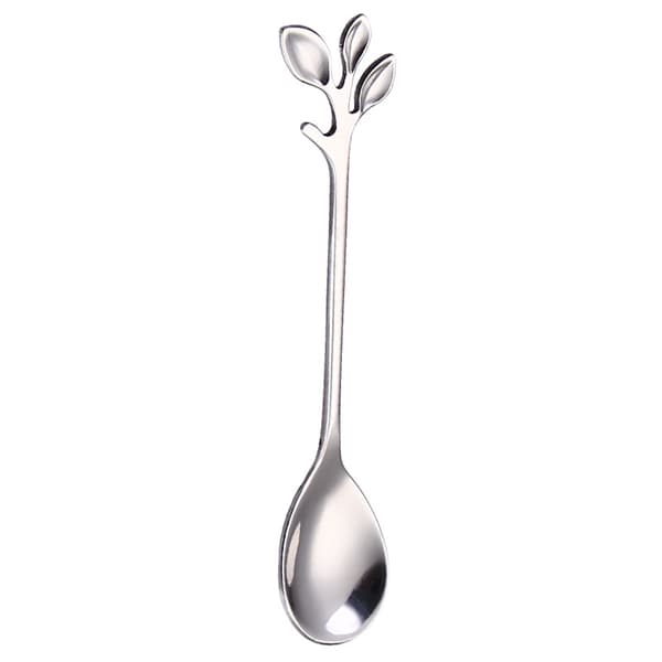 Borddekoration Mini Rustfrit Stål Blad Teskeer (sølv) 8 stk