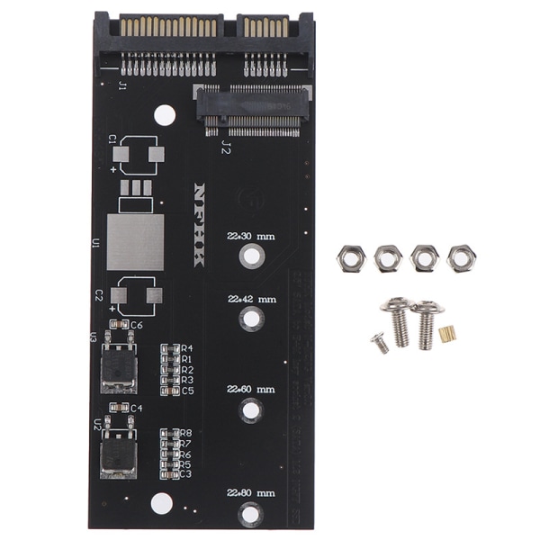 M.2 Ngff Msata Ssd til 2,5 tommers Sata 6,0 gbps 2 i 1 adapterkonverter C
