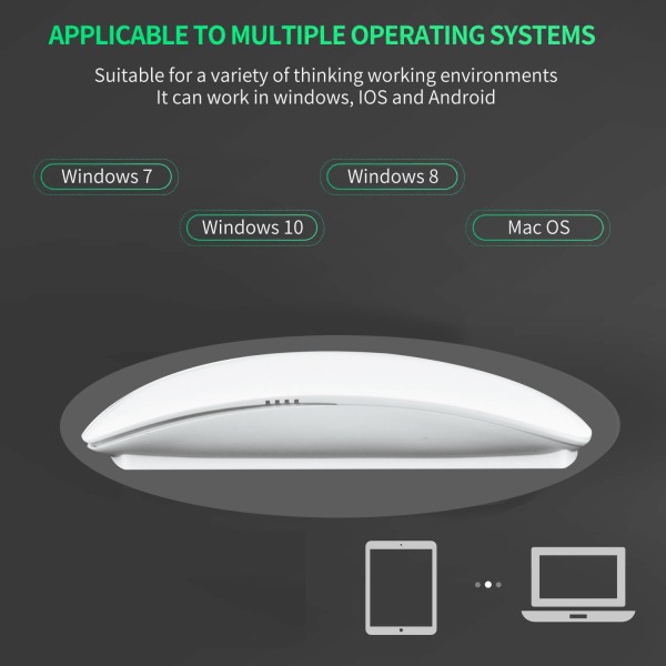 Trådlös optisk mus Bluetooth-möss kompatibel med Apple Mac Macbook