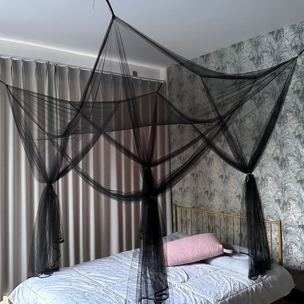 Mosquito Net Extra Large Four Corner Post Curtains Bed Canopy For Sing