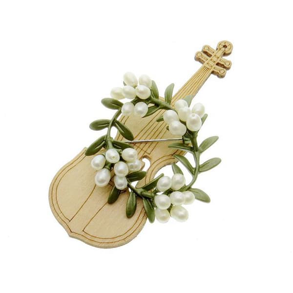 Kristallpärla blomma broscher stift mode vackra skapade strass