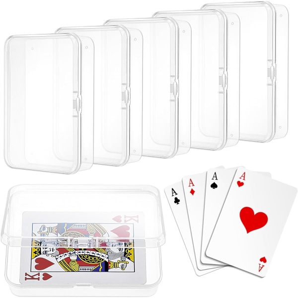 Etuier til spillekort Klare plastikkortholdere Samlekortopbevaringsboks Kortholderboks Samlekortholdere til MTG TCG (5 STK)