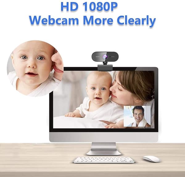 Webkamera för PC med mikrofon, HD 1080p streaming webbkamera för PC, Mac, bärbar USB-kamera