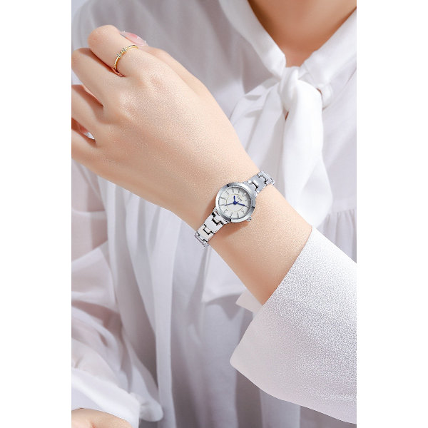 Temperament Ladies Watch Quartz Chronograph Watch Steel Strap Female W