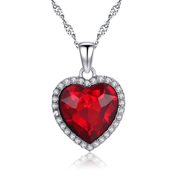 Sterling Silver Elements Kaksiväri sydänriipus kaulakoru Ocean Star Lo