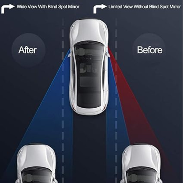 Blind Spot Mirror, Car Mirror, 2PCS Wide Angle Adjustable for Van Towing (