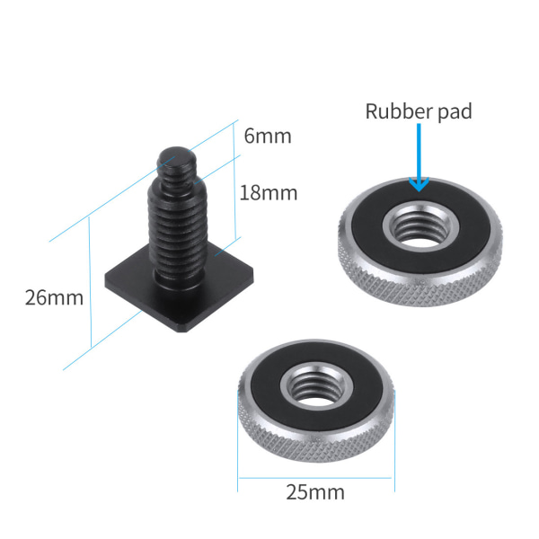2 stk. Kamerablitzskofeste til 1/4\"-20 stativskrueadapter Blitzskofeste