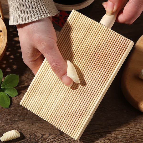 Pasta Stripper Board Makaroni Pasta Board Træ til presning og formning