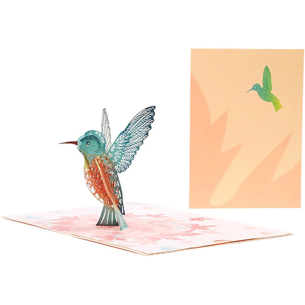 3D-vaahteranlehti-lintu-popup-kortti romanttinen lintu onnittelukortti ystävänpäivä