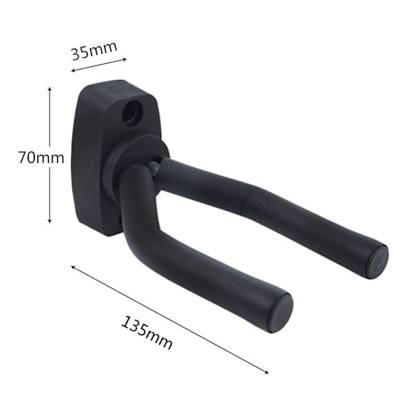 6 stk. svart gitarveggstativ, gitarholder gitarveggfester, gitar