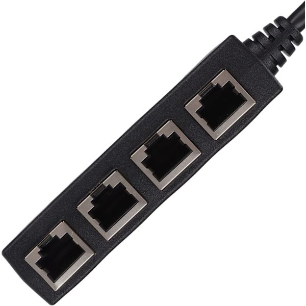 RJ45 Splitter Adapter 1 till 4 portar Smidig överföring Utmärkt anslutning Nätverkskabeladapter