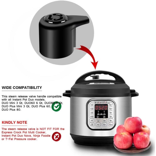 Höyryventtiilin kahvan vaihto Instant Pot Duo/Duo Plus 3,