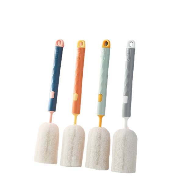 4pcs Brush Cleaning Set Detachable Sponge Cleaning Brush Non Scratch Glassware Bottle Washing Brushes with Long Handle Cup Cleaning Brush for Coffee