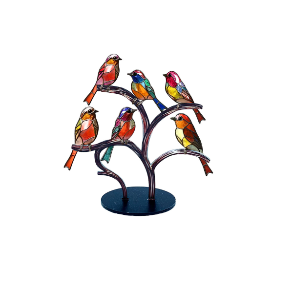6 little birds home decoration, acrylic home decoration, European styl