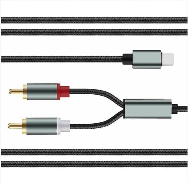 Apple til 2RCA Lotus Lydkabel - Mobiltelefonkobling til iPhone Høyttaler Lydforsterker