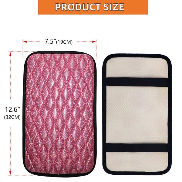 Car Universal Center Console Cover/Protector, Waterproof Pink Cover/Pe