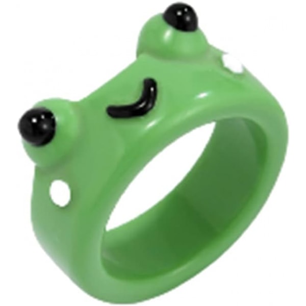 Søt Frog Chick harpiks akryl ring tegneserie geometrisk uregelmessig dyr