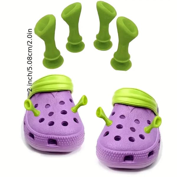 Charms med sko charms, Clogs dekoration & 4 stk. sko charms til Clogs