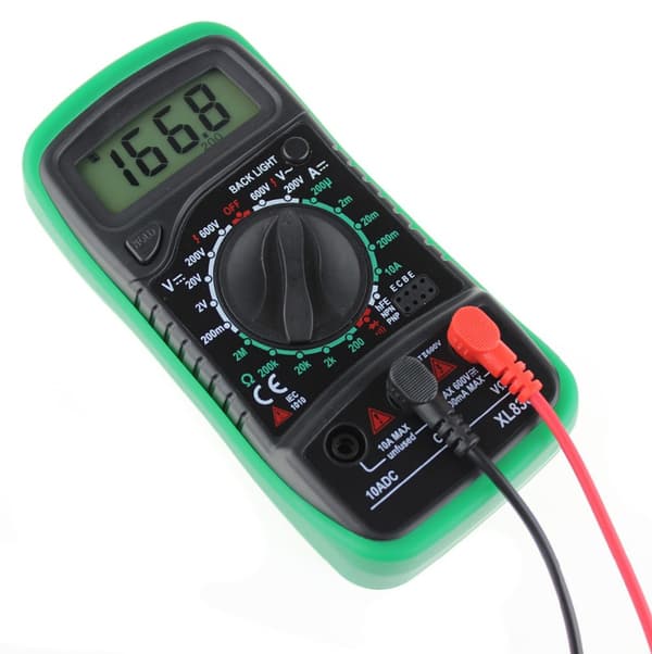 Digitalt multimeter AC DC voltmeter amperemeter ohmmeter volt tester meter